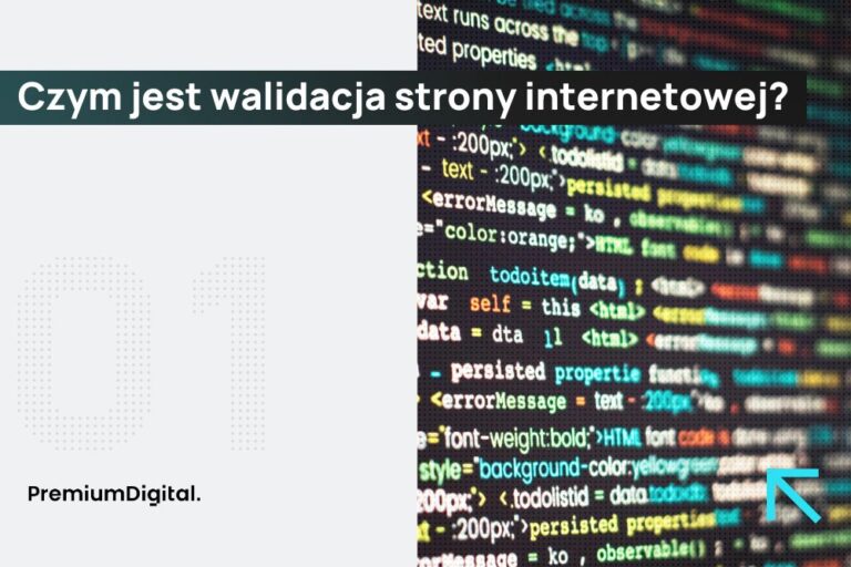 Na zdjęciu proces walidacji strony internetowej w kodzie.