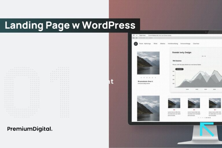 Landing page wordpress na wizualizacji.