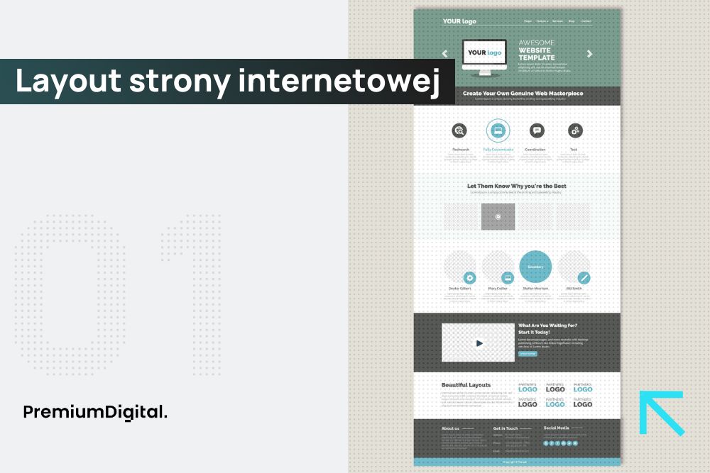 Na zdjęciu przykładowy layout strony internetowej.