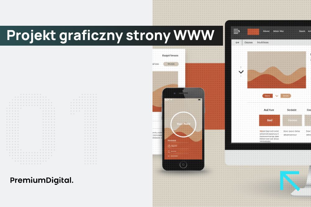 Na zdjęciu przykładowy projekt graficzny strony internetowej.