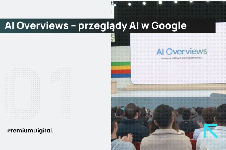 Na zdjęciu prezentacja Google AI Overviews.