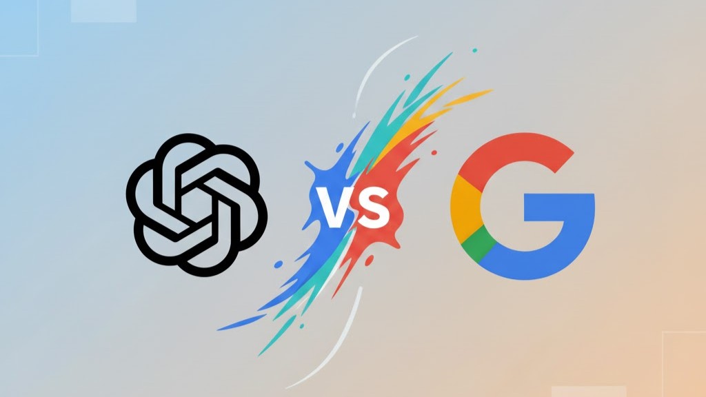 Na zdjęciu OpenAI vs Google.