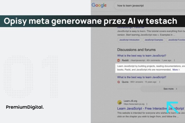 W USA Google testowało Meta Description generowane AI