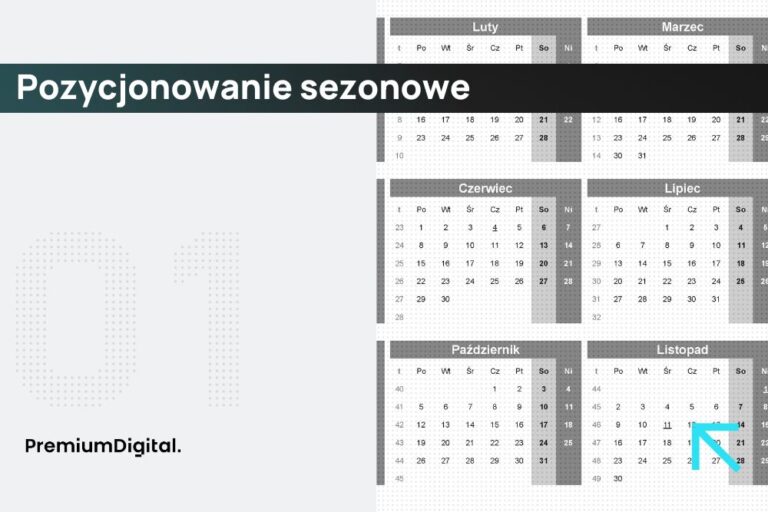 Na zdjęciu pozycjonowanie sezonowe w kalendarzu.