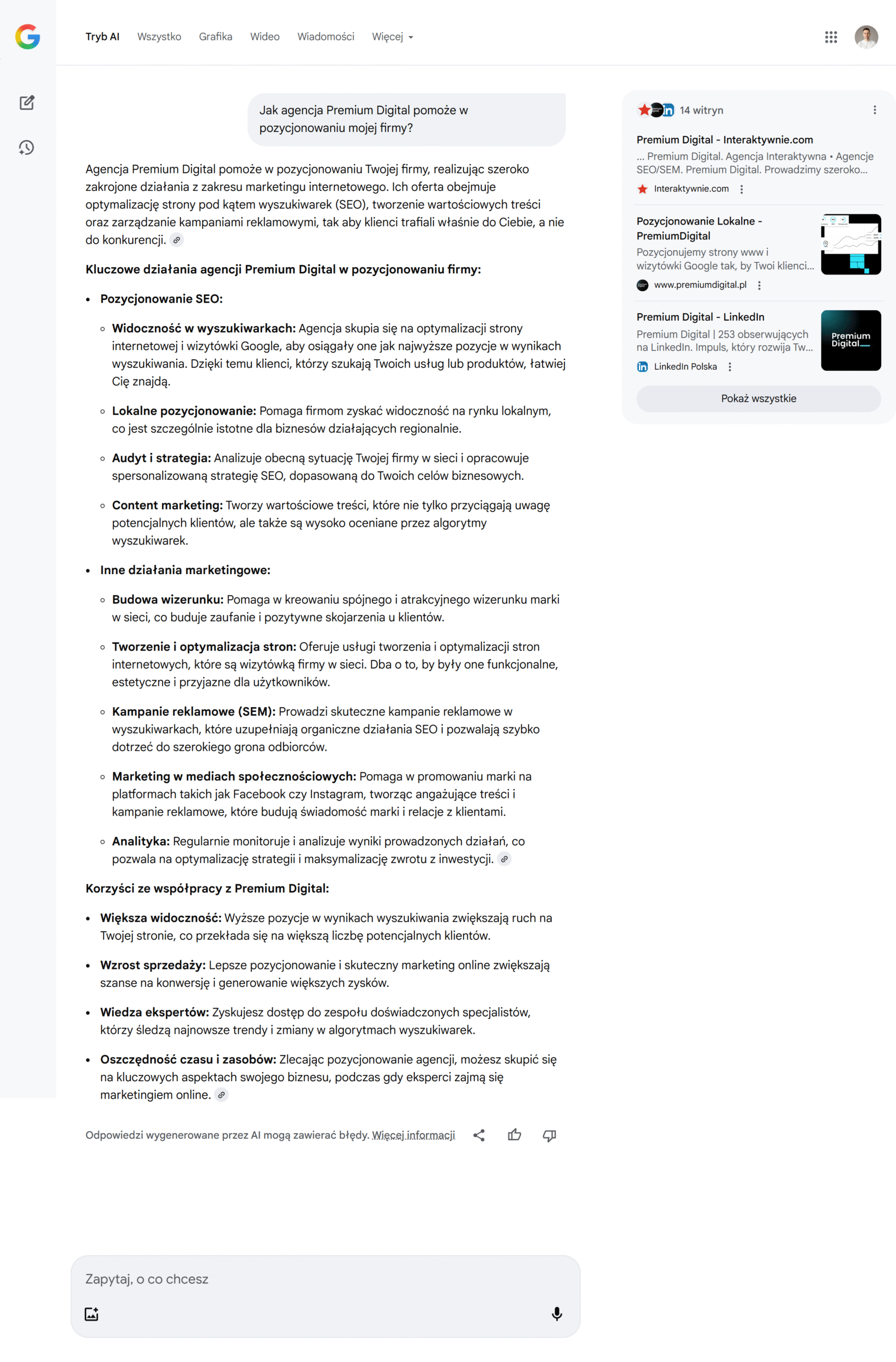 Pozycjonowanie w agencji Premium Digital