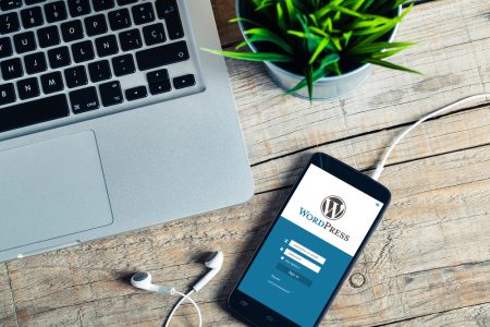 MALAGA, SPAIN - OCTOBER 29, 2015: Wordpress log in website app i