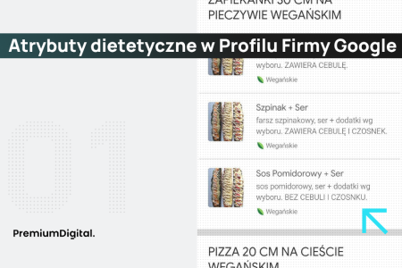 atrybuty dietetyczny profil firmy w google