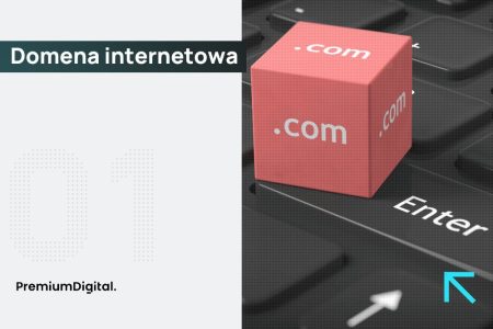 Co to jest domena internetowa? Na zdjęciu domena .com