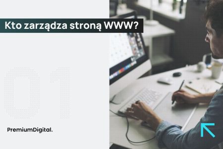 Kto zarządza stroną internetową? Na zdjęciu webmaster.