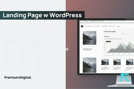 Landing page wordpress na wizualizacji.